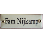 Naambord 12,5 x 4 cm